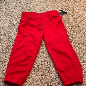 Red boombah softball pants